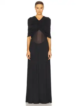 Helsa Philomena Jersey Dress Black Size XS / AU 6 for rent on The Volte - image 1