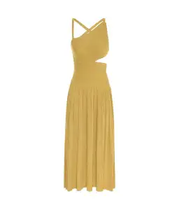Zimmermann Devi Lurex Midi Dress in Mustard Yellow Size 1 / AU 10 for rent on The Volte - image 5