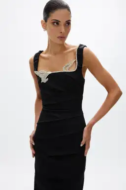 Rachel Gilbert Rhodes Gown Black 2025 Collection Size 14 for rent on The Volte - image 3