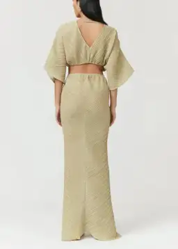 Suboo Stevie Cross-Over Midi Dress Gold Size XS/Au 8 for rent on The Volte - image 3