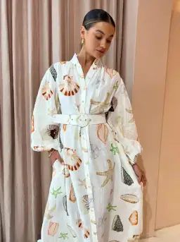 Palm Noosa Noddy Dress In Shells Size 14 for rent on The Volte - image 3