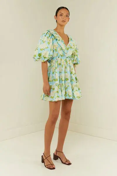 Palm Noosa Sofia Dress in Blue Hydrangea Size 8 for rent on The Volte - main image