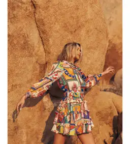 Kate Ford Viatoris Layered Dress Print Size 10 for rent on The Volte - image 1