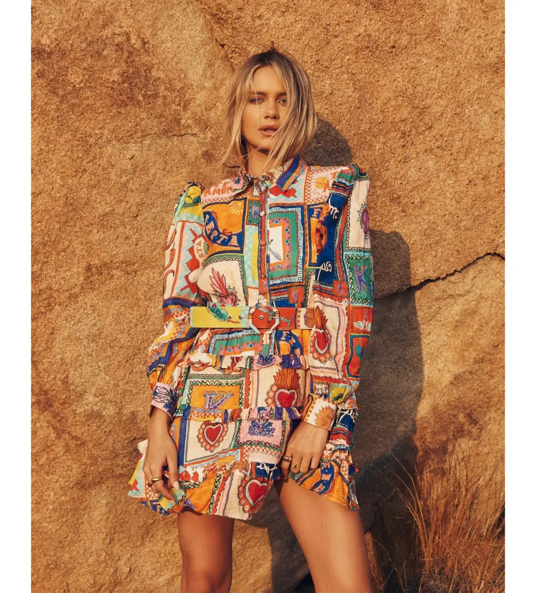 Kate Ford Viatoris Layered Dress Print Size 10 for rent on The Volte - main image