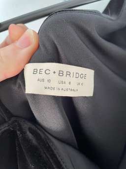 Bec and Bridge Oliviane Velvet Asymmetrical Midi Black Size 10 for rent on The Volte - image 6