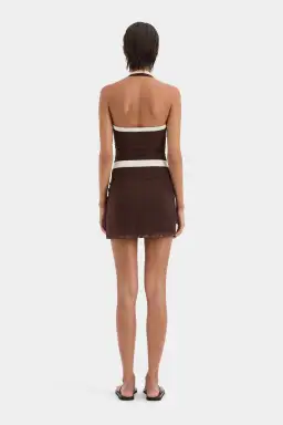 Sir The Label The Jacques Mini Dress in Chocolate Size 1/Au 6 for rent on The Volte - image 2