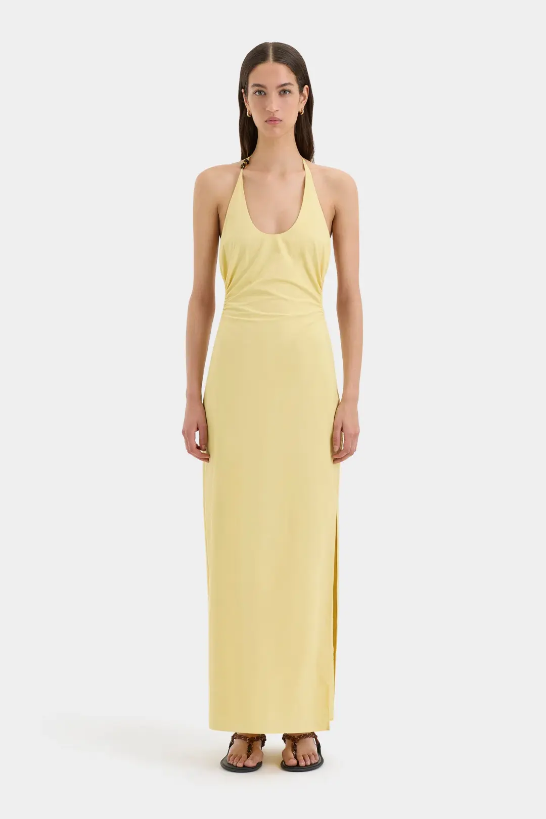 Sir The Label Magnolia Beaded Midi Dress Yellow Size 0/AU 6 for rent on The Volte - main image