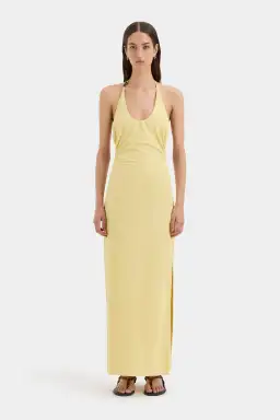 Sir The Label Magnolia Beaded Midi Dress Yellow Size 0/AU 6 for rent on The Volte - image 1