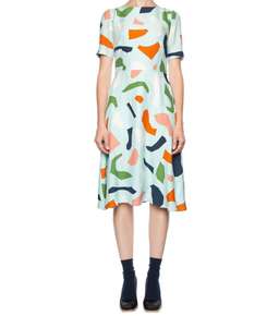 Gorman Jigsaw Silk Dress Mint in Size 8 for rent on The Volte - image 1
