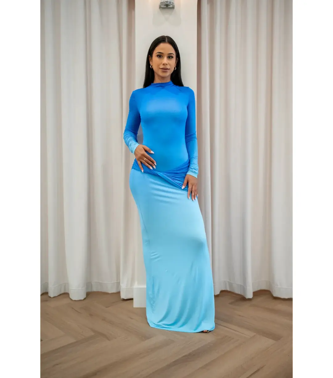 Sass & Bide Life Form Gown Blue Size S / AU 8 for rent on The Volte - main image