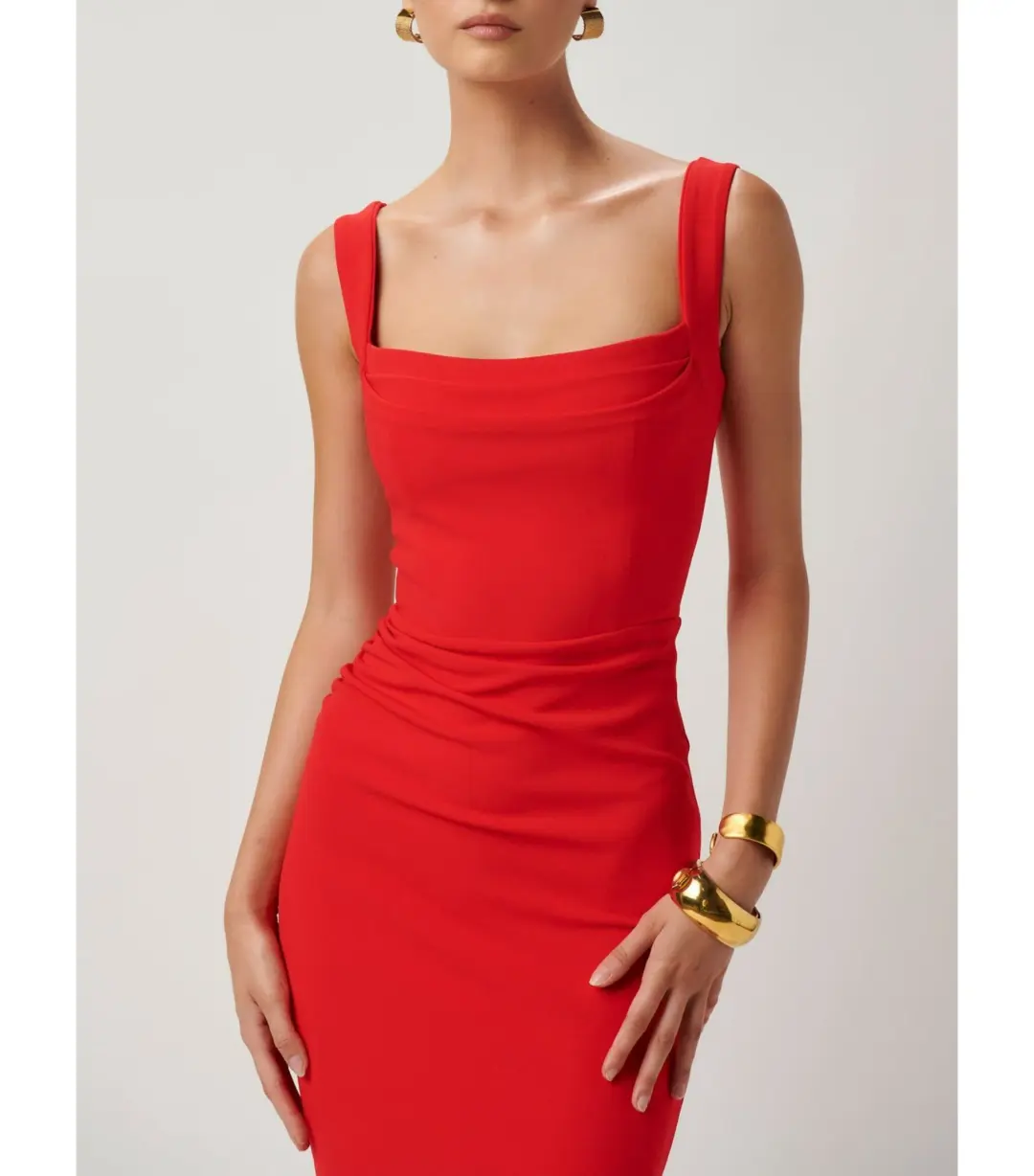 Effie Kats Marbella Dress In Cherry Red Size S / AU 8 for rent on The Volte - main image