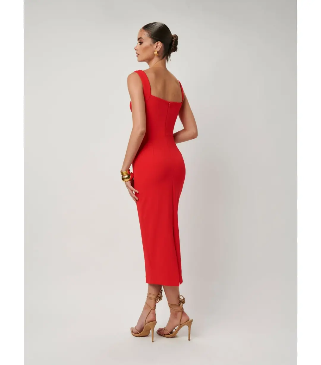 Effie Kats Marbella Dress In Cherry Red Size S / AU 8 for rent on The Volte - main image