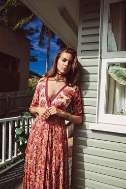 Arnhem Wild Magnolia Maxi Dress in Sunset Size 10