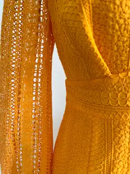 Sheike New Orleans Lace Mini Dress in Tangerine Orange Size 8 for rent on The Volte - image 2