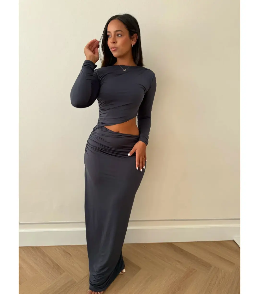 Effie Kats Cara Maxi Dress Thunder Size M / AU 10 for rent on The Volte - main image