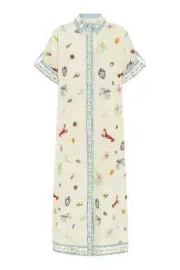 Alemais Sandy Embroidered Shirtdress Print Multi Size 8 for rent on The Volte - image 6