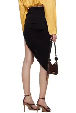 Jacquemus Le Raphia La Jupe Perola Midi Skirt Black Size 10 for rent on The Volte - image 2