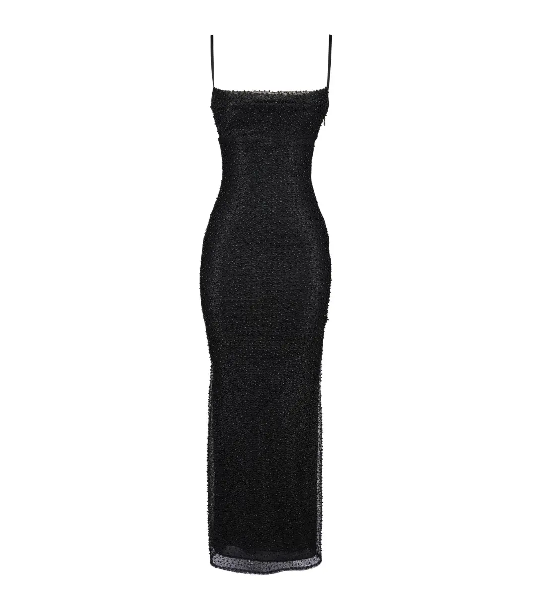 House Of CB Calla Pearl Embellished Maxi Dress Black Size M / AU 10 for rent on The Volte - main image
