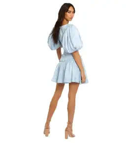 Aje Chateau Cut Out Mini Dress Blue Size AU 6 for rent on The Volte - image 2