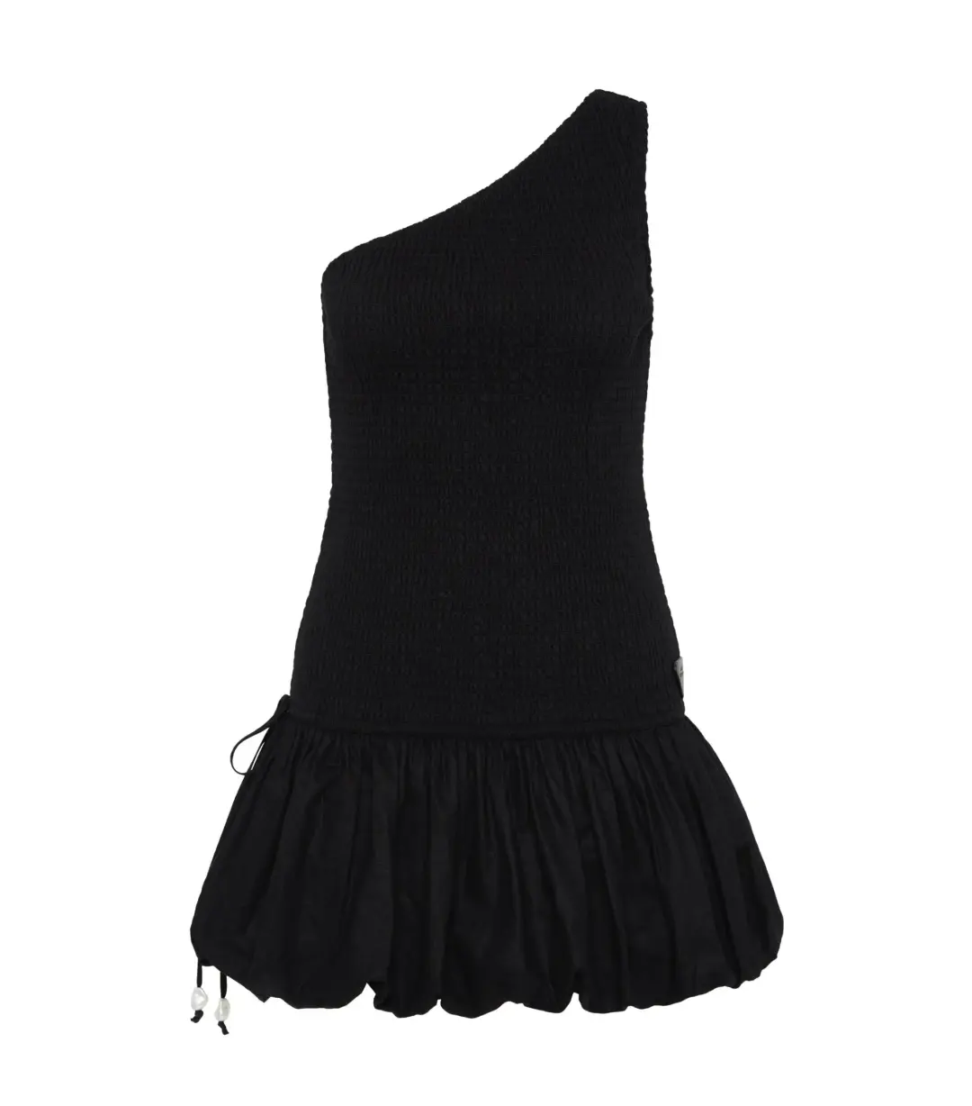 Aje Airlie One Shoulder Mini Dress Black Size AU 8 for rent on The Volte - main image