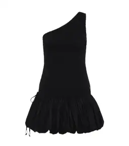 Aje Airlie One Shoulder Mini Dress Black Size AU 8 for rent on The Volte - image 5