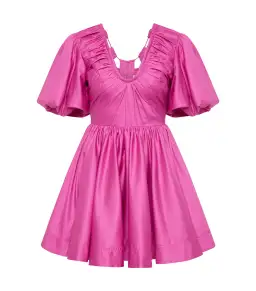 Aje Cresting Mini Dress Fuchsia Rose Size AU 12 for rent on The Volte - image 4