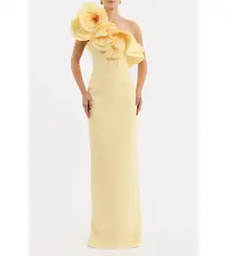 Rebecca Vallance Lulu Gown Yellow Size AU 12 for rent on The Volte - image 1