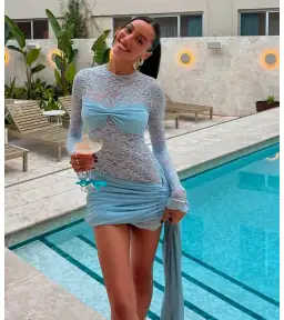 Deconduarte Ortigia Mini Dress Blue Size AU 8 for rent on The Volte - image 2