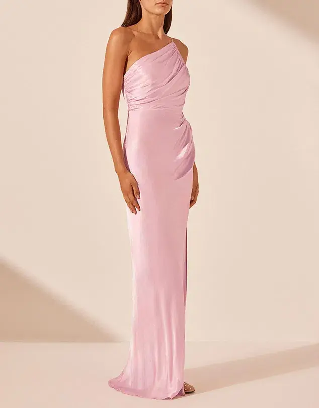 Shona Joy La Lune Asymmetrical Gathered Maxi Dress size 10 - Image 5