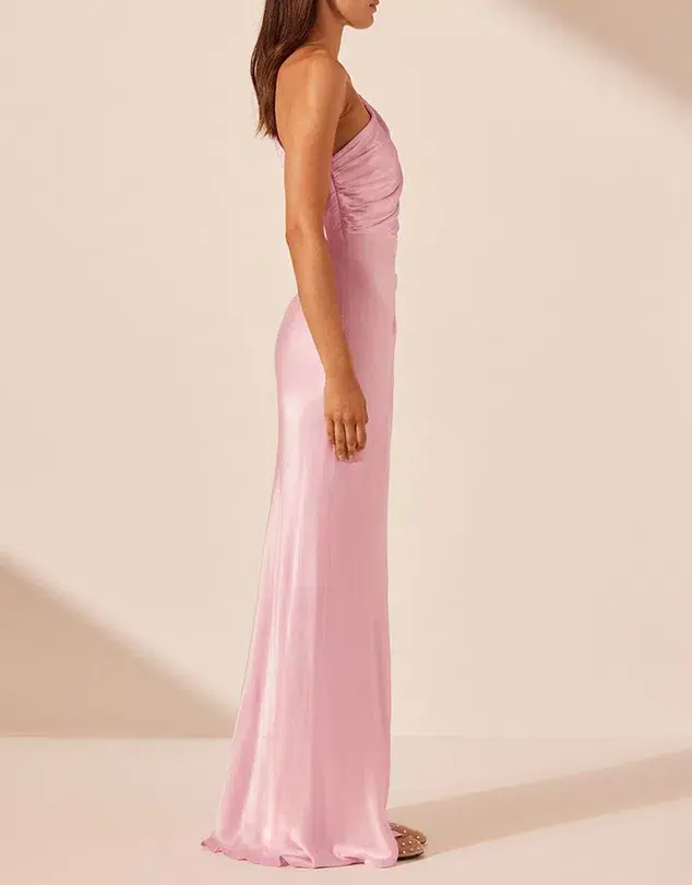 Shona Joy La Lune Asymmetrical Gathered Maxi Dress size 10 - Image 2