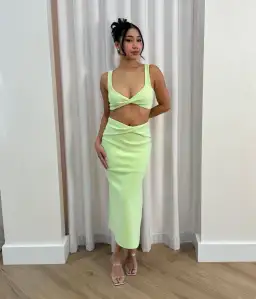 Bec & Bridge Clover Top and Midi Skirt Set Green Size XS / AU 6 for rent on The Volte - image 2