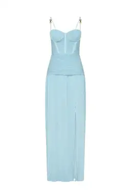 Manning Cartell Double Time Pleat Dress Aqua Spritz Size 10 for rent on The Volte - image 6