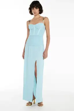Manning Cartell Double Time Pleat Dress Aqua Spritz Size 10 for rent on The Volte - image 2