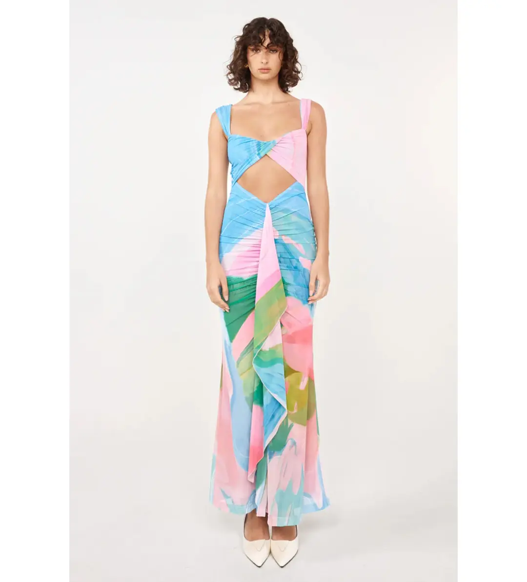 She Is Olla Imogen Dress Midi Blue Size 8 for rent on The Volte - main image