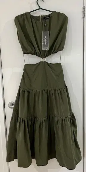 Mossman Streamline Maxi Dress Green Size 8 for rent on The Volte - main image