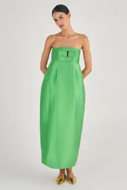 Oroton Bow Detail Gown Green Size 6
