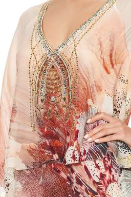 Camilla Layered Frill Short Dress Coastal Treasure