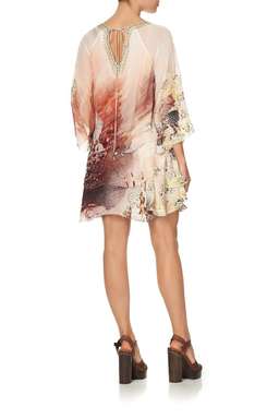 Camilla Layered Frill Short Dress Coastal Treasure