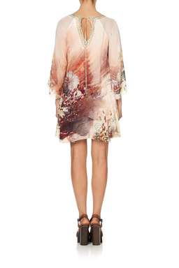 Camilla Layered Frill Short Dress Coastal Treasure