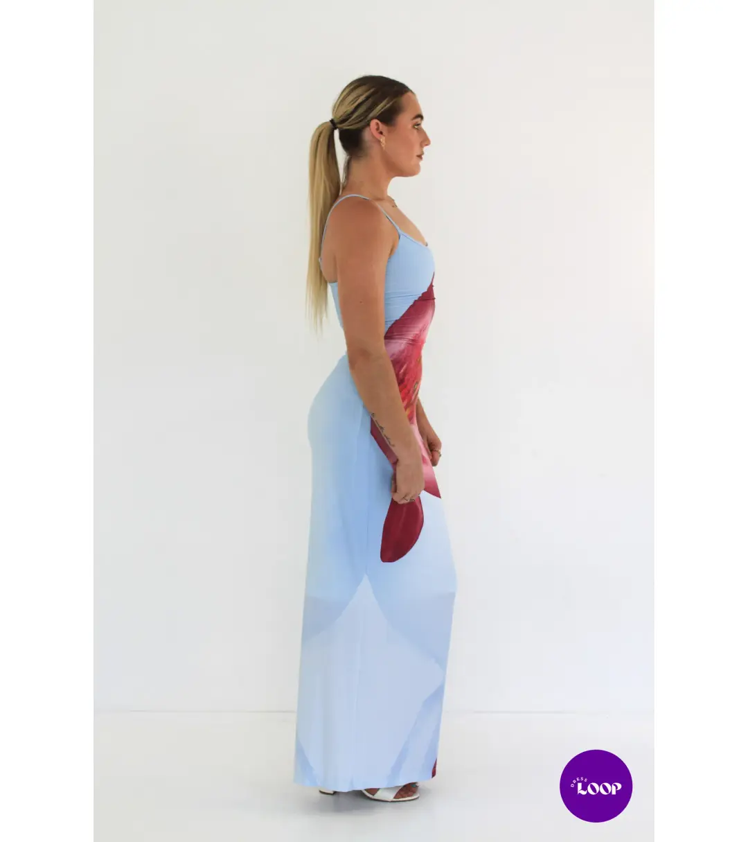 With Harper Lu Slip Dress Sky Lily Floral Size S/AU 8 for rent on The Volte - main image