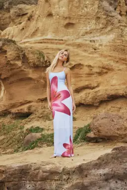 With Harper Lu Slip Dress Sky Lily Floral Size S/AU 8 for rent on The Volte - image 1