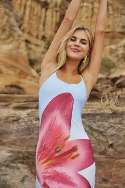 With Harper Lu Slip Dress Sky Lily Floral Size S/AU 8 for rent on The Volte - image 6