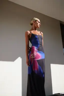 With Harper Lu Slip Maxi Dress Midnight Lily Floral Size XS/AU 6 for rent on The Volte - image 6