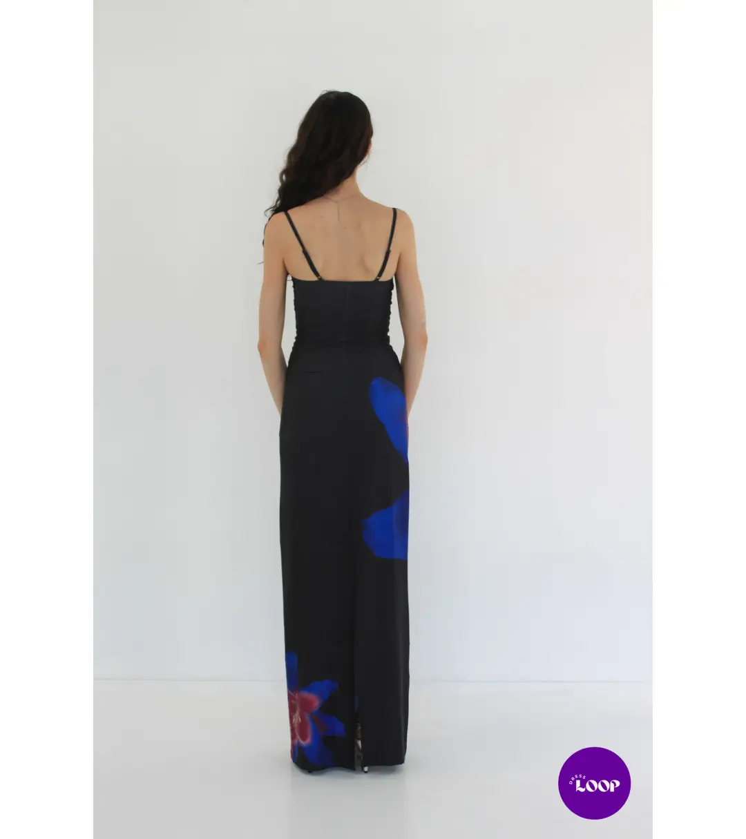 With Harper Lu Slip Maxi Dress Midnight Lily Floral Size XS/AU 6 for rent on The Volte - main image