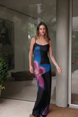 With Harper Lu Slip Maxi Dress Midnight Lily Floral Size XS/AU 6 for rent on The Volte - image 7