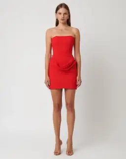 Effie Kats Merci Mini Dress Cherry Red Size L / AU 12 for rent on The Volte - image 1