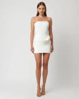 Effie Kats Merci Mini Dress Ivory Size L / AU 12 for rent on The Volte - image 1