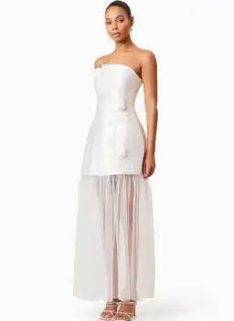 Elliatt Oleander Strapless Maxi Dress White Size S / AU 8 for rent on The Volte - image 7