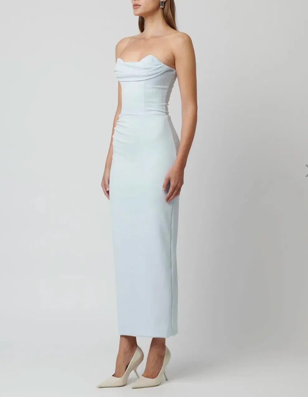 Effie Kats Rozela Midi Dress Ice Blue Size 12 for rent on The Volte - main image