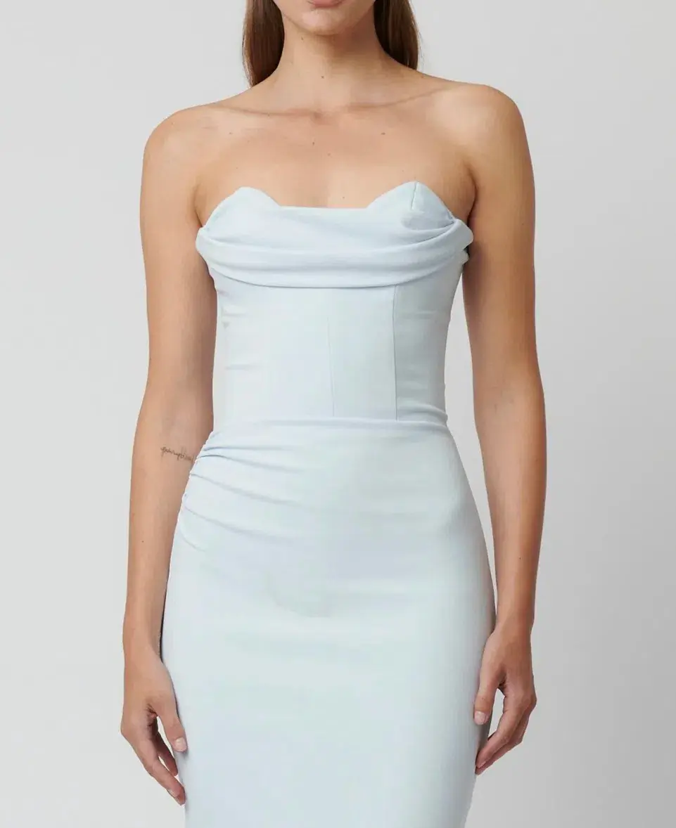 Effie Kats Rozela Midi Dress Ice Blue Size 12 for rent on The Volte - main image